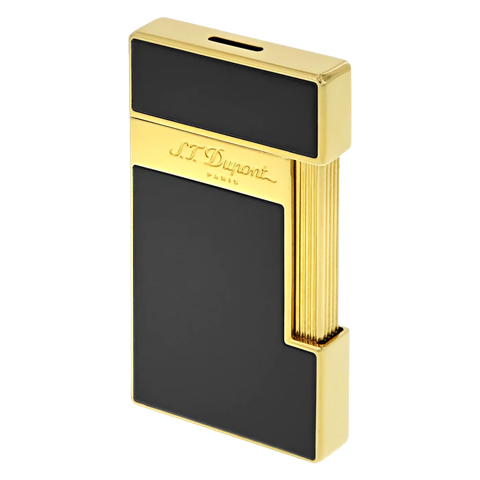 S.T. DUPONT SLIMMY BLACK LACQUER/GOLD