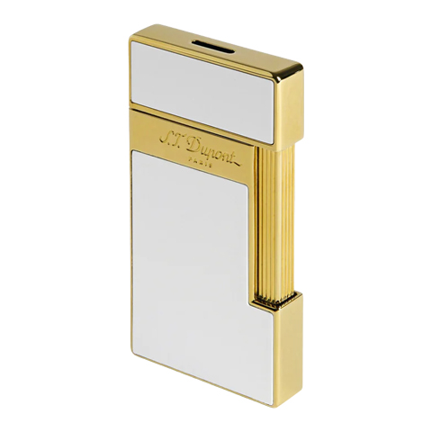 S.T. DUPONT SLIMMY WHITE LACQUER/GOLD