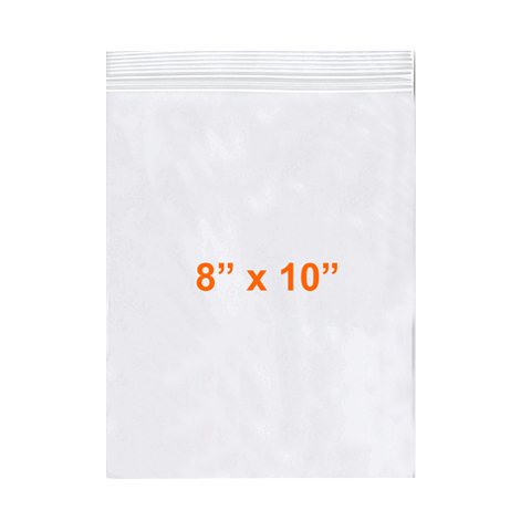 RECLOSABLE POLY BAGS 8' x 10'