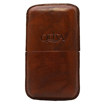 OLIVA LEATHER CIGAR HOLDER 3CT